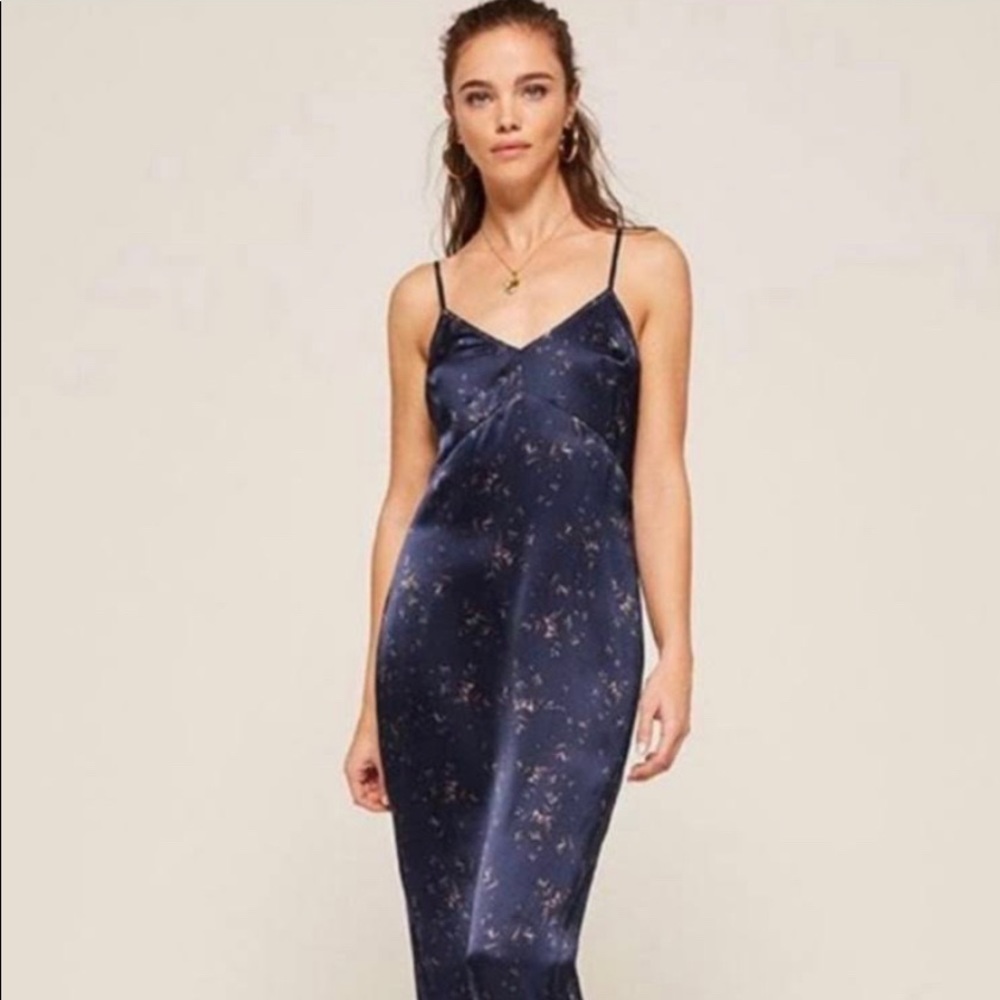 Reformation Sloan dress slip silk maxi